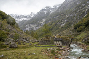 Cabioi, hameau de montagne à Sonogno, Vallée de la Verzasca dans le Tessin. Suisse
