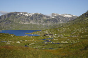 Paysage de montagne, lac, à l'alpage de Nupshadlene en Norvège